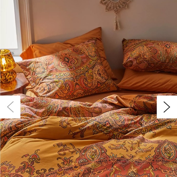 Urban Outfitters Other - Urban Outfitters Deja Paisley Patterned Orange Duvet Cover